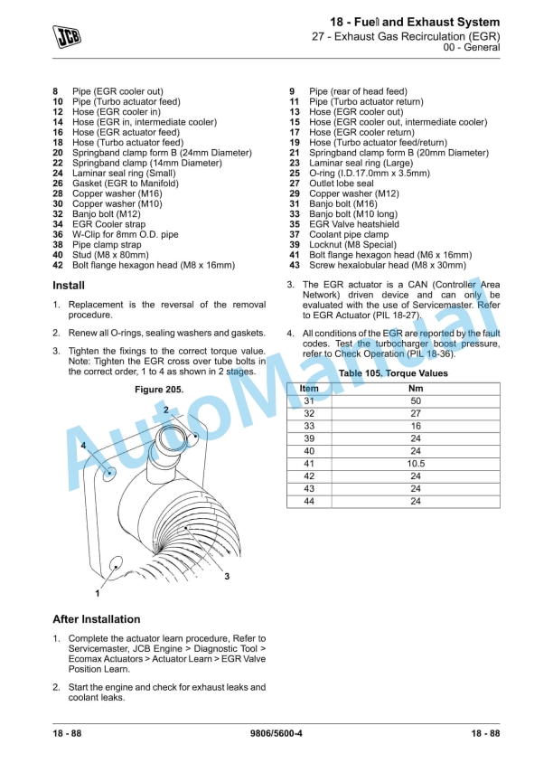 JCB T2, T3 Elec Engine 6 Cyl Service Manual 9806-5600 3 JCB T2, T3 Elec Engine 6 Cyl Service Manual 9806-5600-3