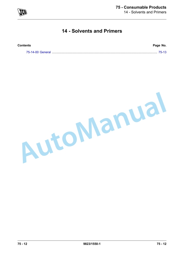 JCB TG300, TG310 Service Manual 9823-1550 3 JCB TG300, TG310 Service Manual 9823-1550 - Image 3
