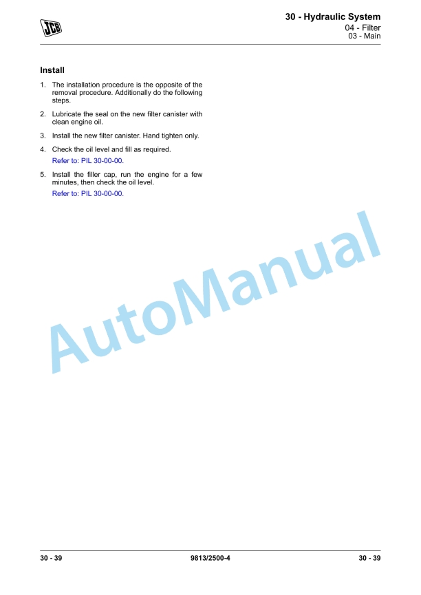 JCB TLT 30D High Lift, TLT 35D, TLT 35D 4x4 Teletruk Service Manual 9813-2500 3 JCB TLT 30D High Lift, TLT 35D, TLT 35D 4x4 Teletruk Service Manual 9813-2500 - Image 3