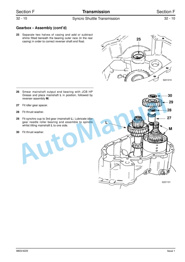 JCB TM200, TM270, TM300 Service Manual 9803-4225 3 JCB TM200, TM270, TM300 Service Manual 9803-4225 - Image 3