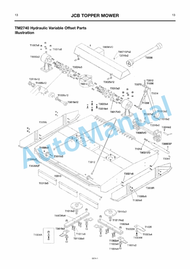 JCB Topper Mower For Compact Tractor Owners Manual 9814-0574 3 JCB Topper Mower For Compact Tractor Owners Manual 9814-0574-3