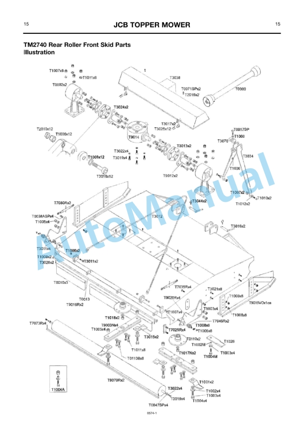 JCB Topper Mower For Compact Tractor Owners Manual 9814-0574 4 JCB Topper Mower For Compact Tractor Owners Manual 9814-0574-4