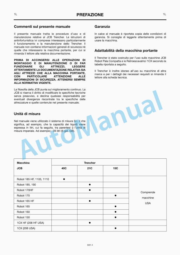 JCB Trencher Owners Manual 9801-5201 4 JCB Trencher Owners Manual 9801-5201 - Image 4