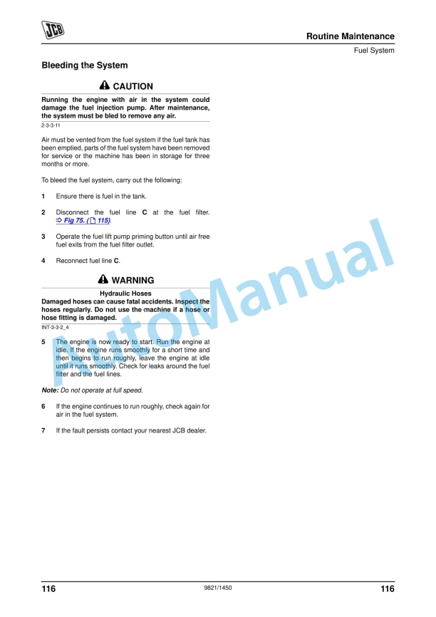 JCB VM115 Tier 2 Vibromax Operator Manual 9821-1450 5 JCB VM115 Tier 2 Vibromax Operator Manual 9821-1450 - Image 5