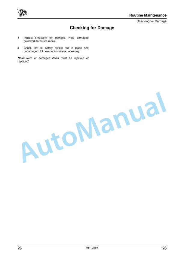 JCB VMS 71 Trailer Operator Manual 9811-2160 3 JCB VMS 71 Trailer Operator Manual 9811-2160 - Image 3