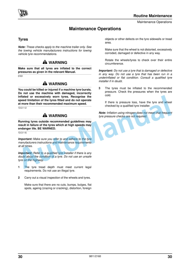 JCB VMS 71 Trailer Operator Manual 9811-2160 4 JCB VMS 71 Trailer Operator Manual 9811-2160 - Image 4