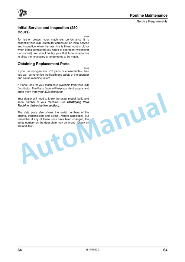 JCB VMT860 Vibromax Operator Manual 9811-4950 2 JCB VMT860 Vibromax Operator Manual 9811-4950 - Image 2
