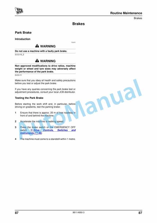 JCB VMT860 Vibromax Operator Manual 9811-4950 3 JCB VMT860 Vibromax Operator Manual 9811-4950 - Image 3