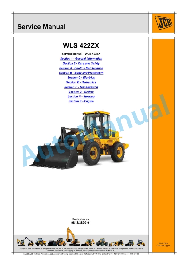 JCB WLS 422ZX Service Manual 9813-3800 1 JCB WLS 422ZX Service Manual 9813-3800