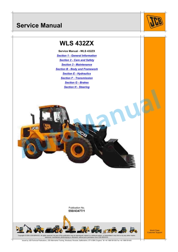 JCB WLS 432ZX Service Manual 550-43477-1 1 JCB WLS 432ZX Service Manual 550-43477-1