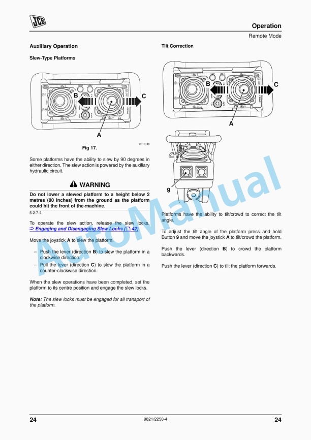 JCB Work Platform Operator Manual 9821-2250 2 JCB Work Platform Operator Manual 9821-2250 - Image 2