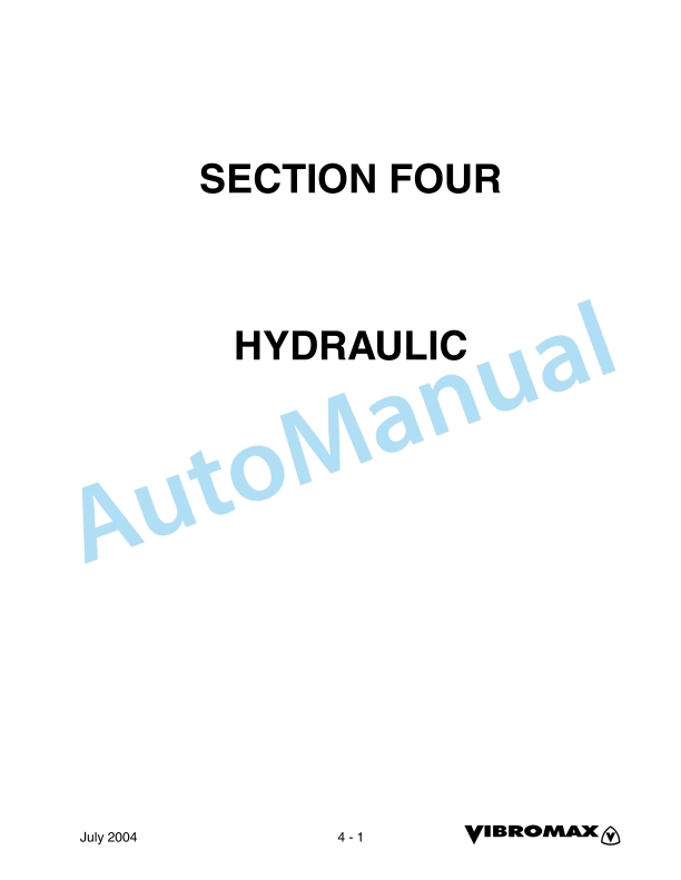 Alternative view of Vibromax VM106 Single Drum Roller Service Manual SM96106