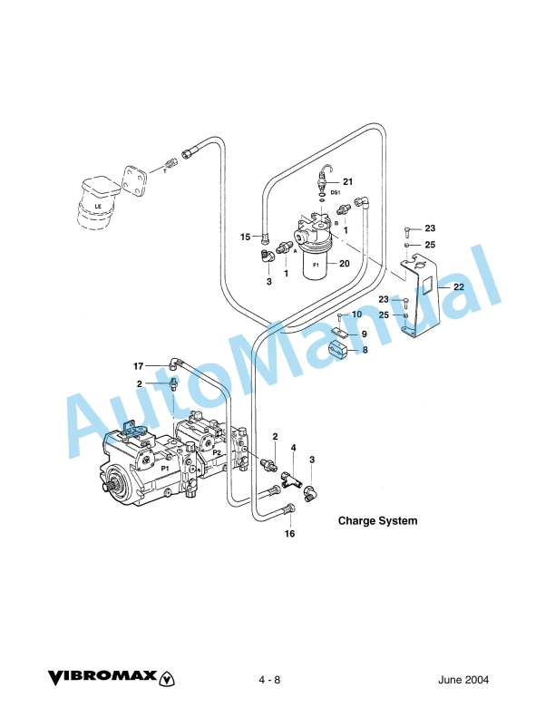 Alternative view of Vibromax VM66 Single Drum Roller Service Manual SM86066